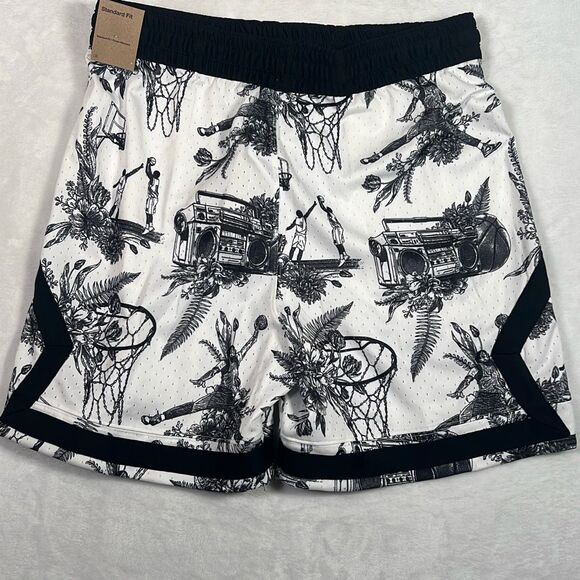 Jordan Dri-FIT Sport AOP Diamond Shorts Mesh basketball shorts Men Large NWT - Picture 6 of 8